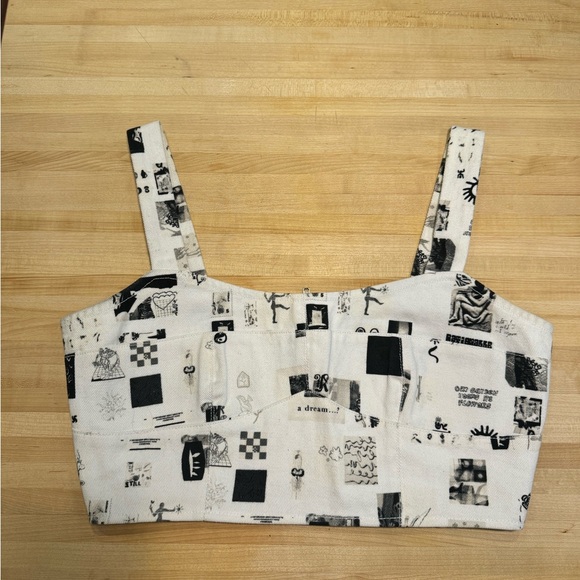 Cropped printed top from Rationalle - Picture 2 of 4